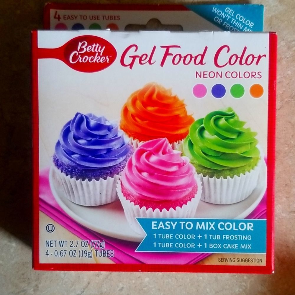 Betty Crocker 4c Gel food colors NEON